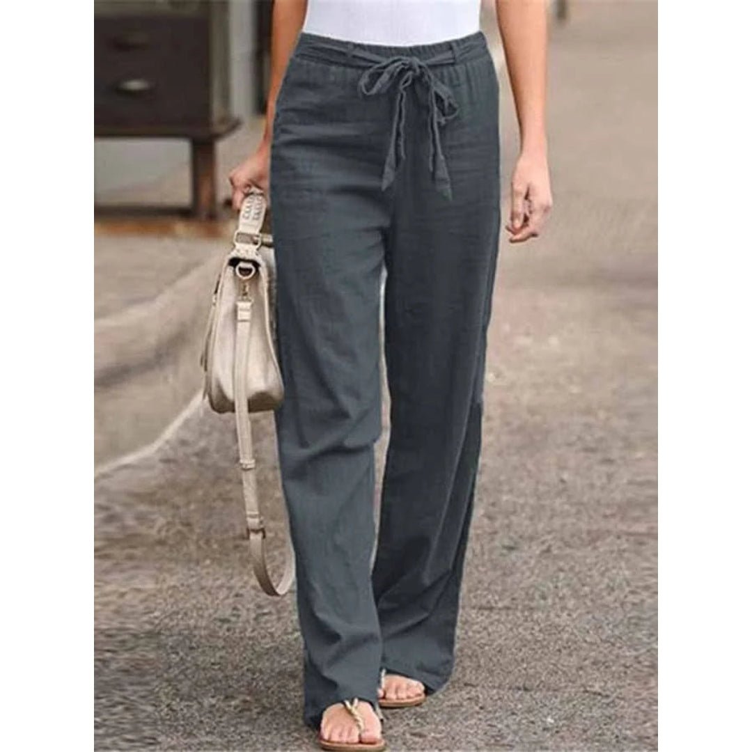 Clementina | Women's Wide Leg Pants with Drawstring