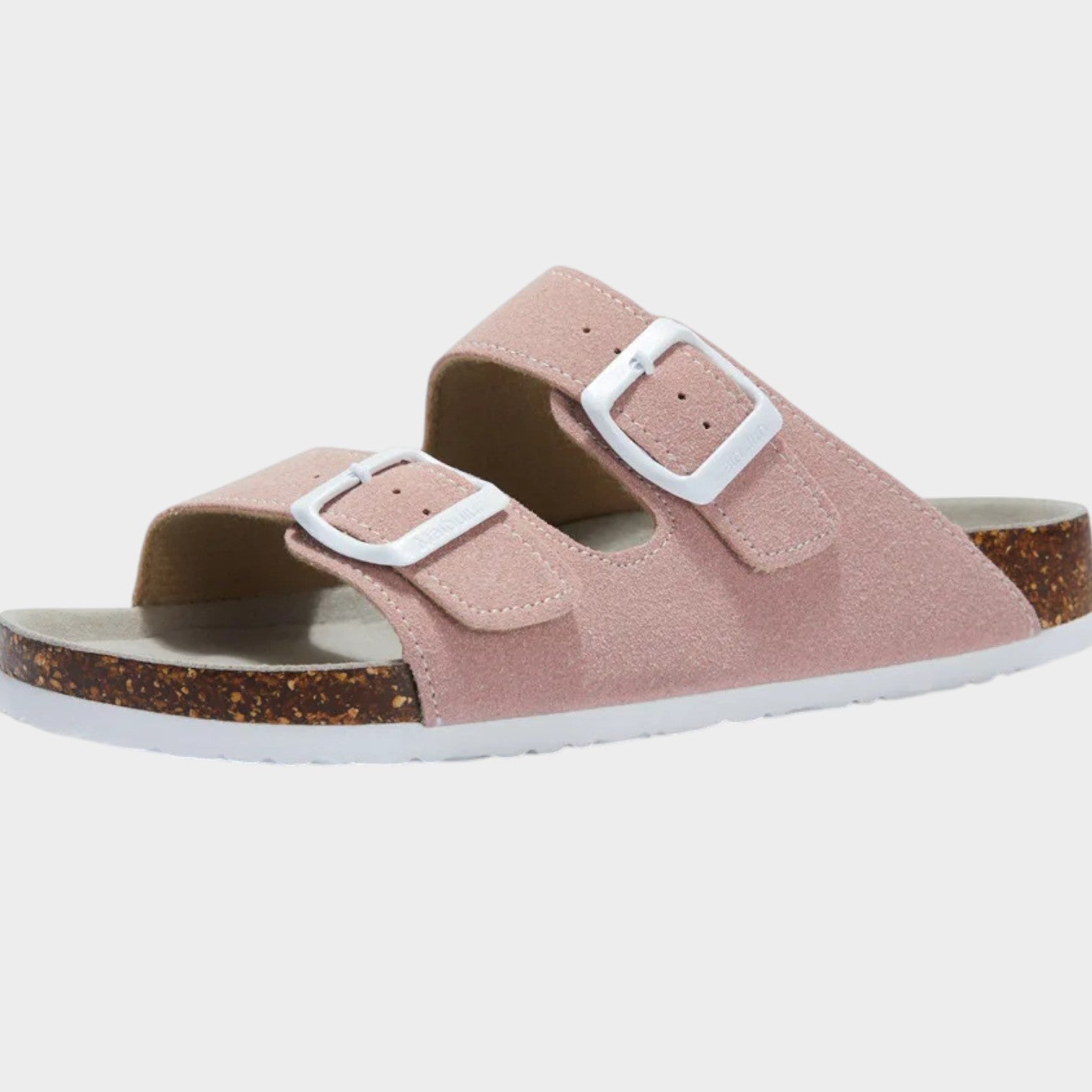 Double Buckle Cork Footbed Sandals