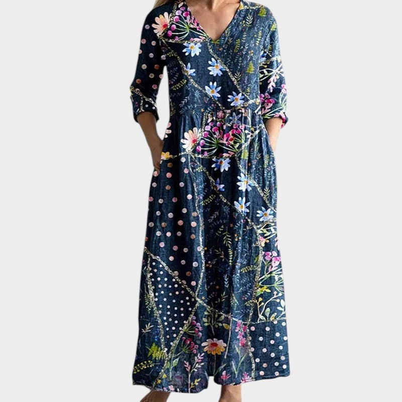 Floral Patchwork Maxi Dress