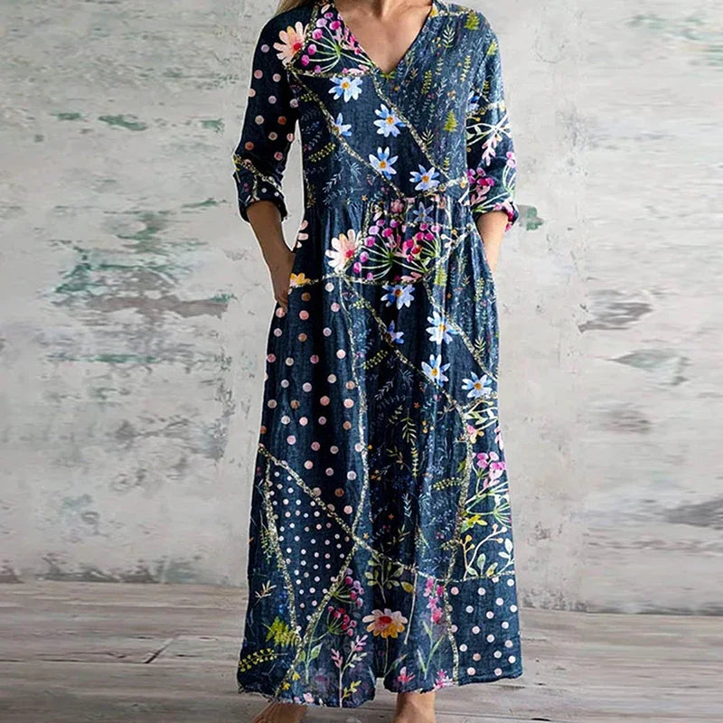 Kristen™ | Chic Vintage-Inspired Maxi Dress
