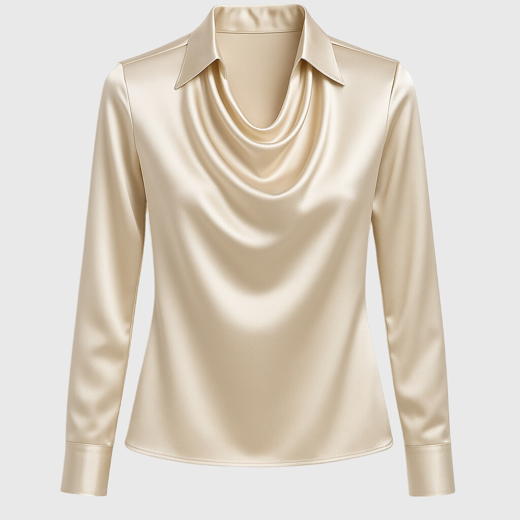 Silk Cowl Neckline Blouse