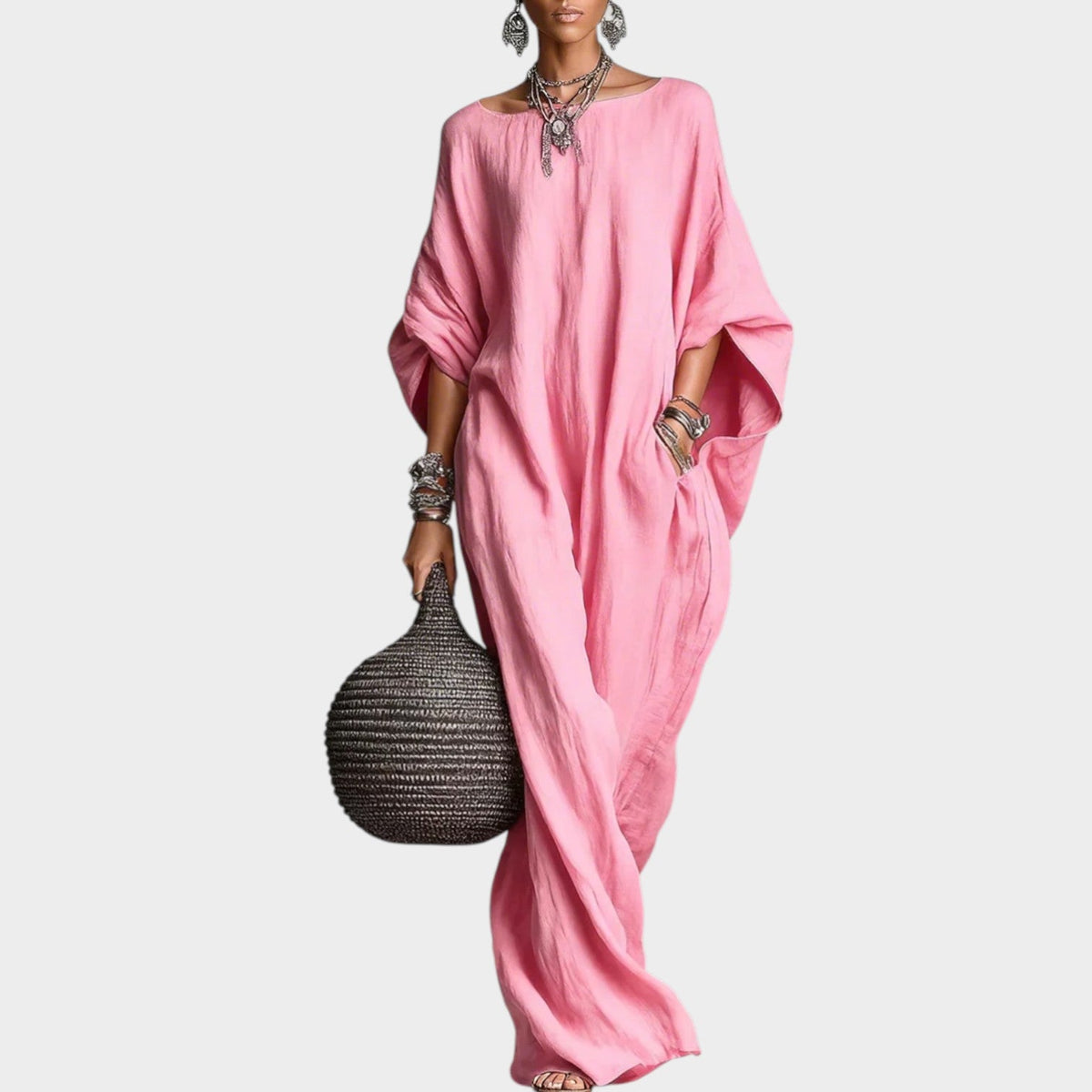 Women's Boho Linen Maxi Dress