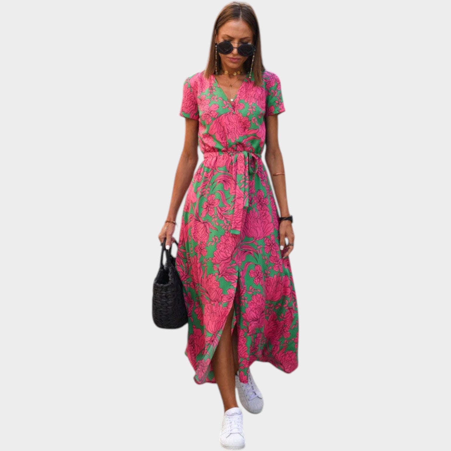 Floral V-Neck Summer Dress