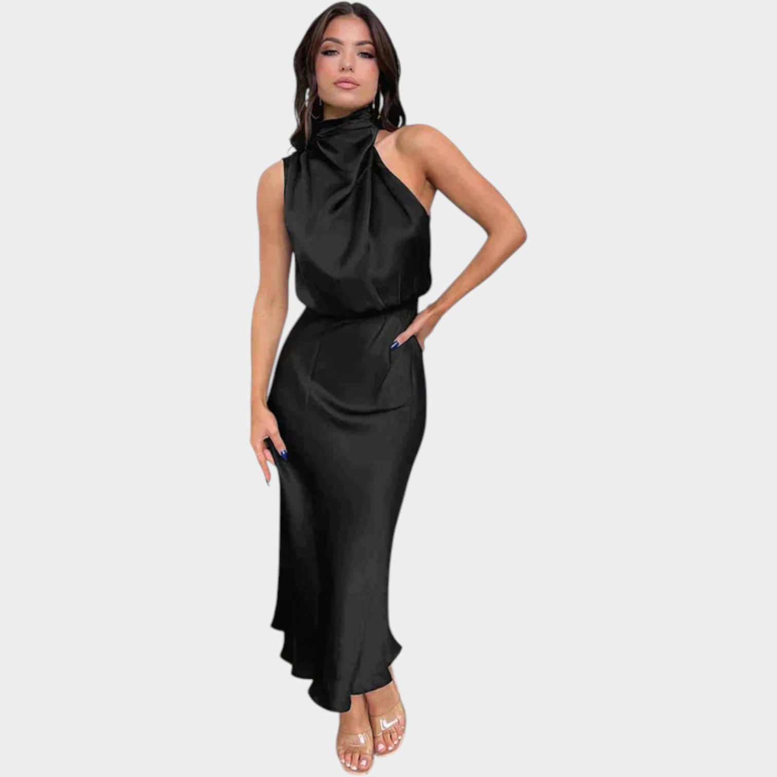 Formal Satin Maxi Dress