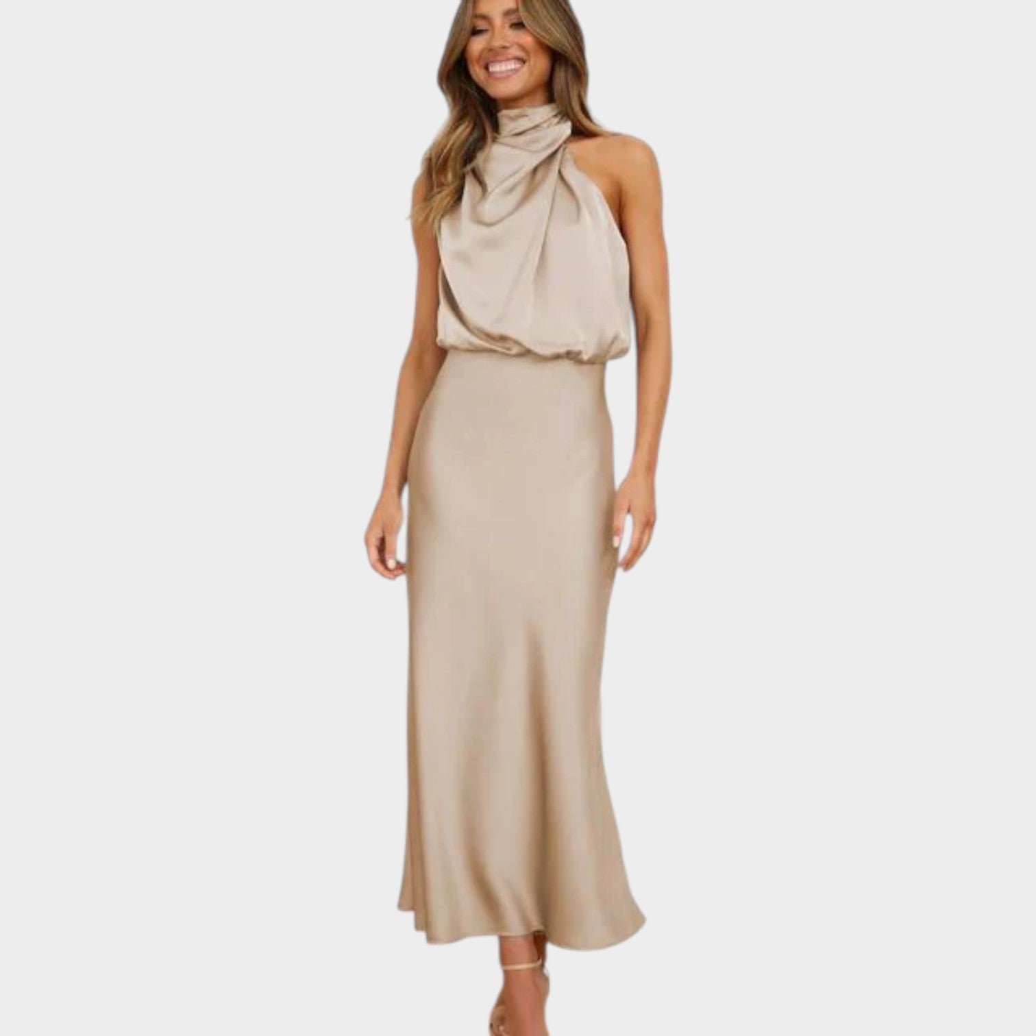 Formal Satin Maxi Dress
