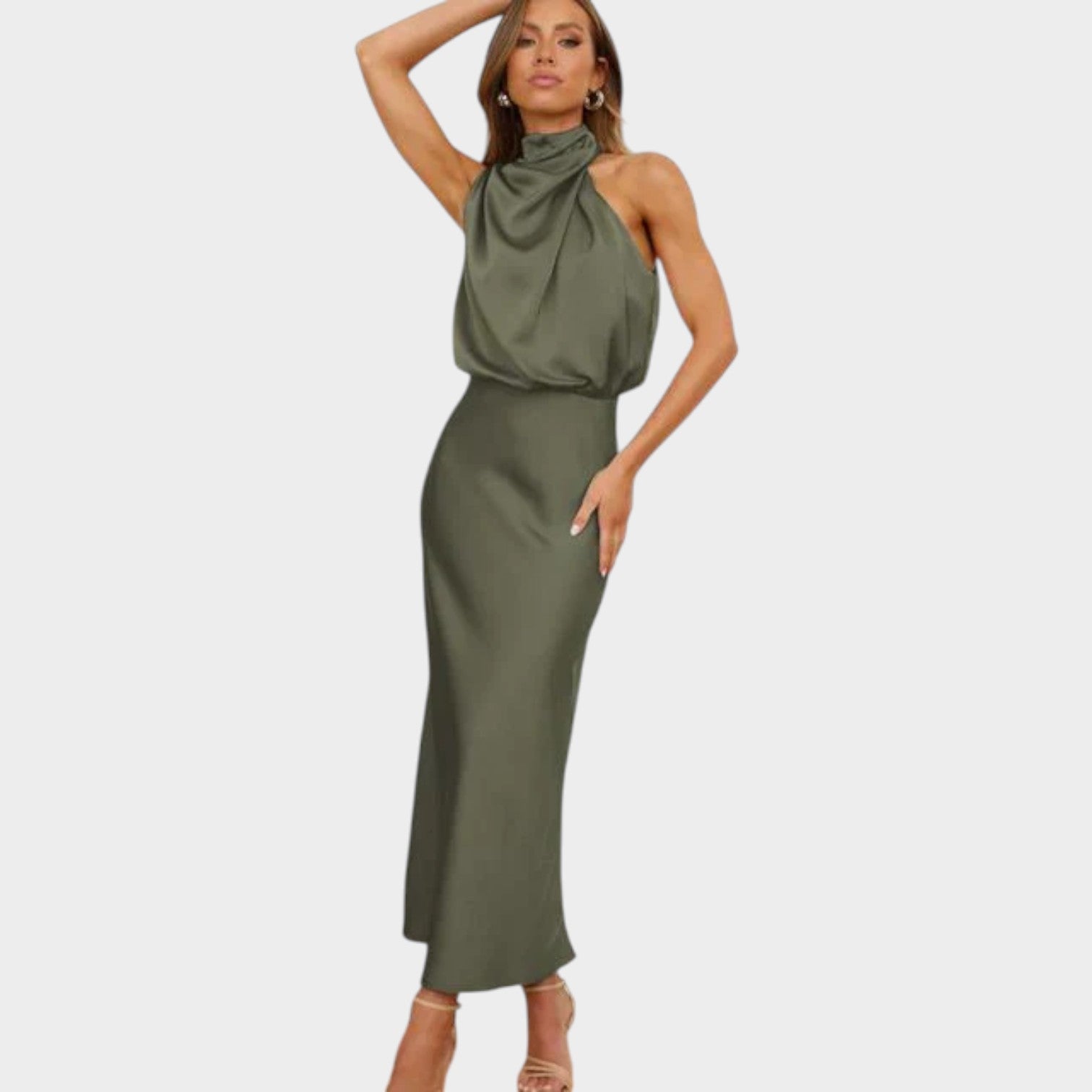 Formal Satin Maxi Dress