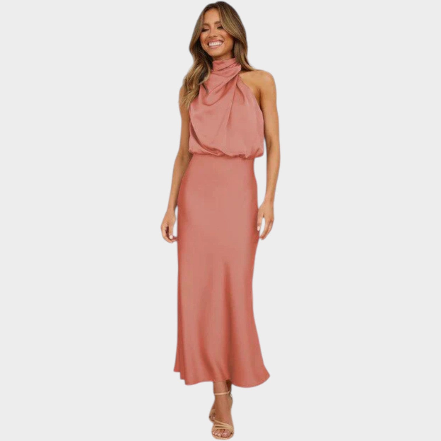 Formal Satin Maxi Dress