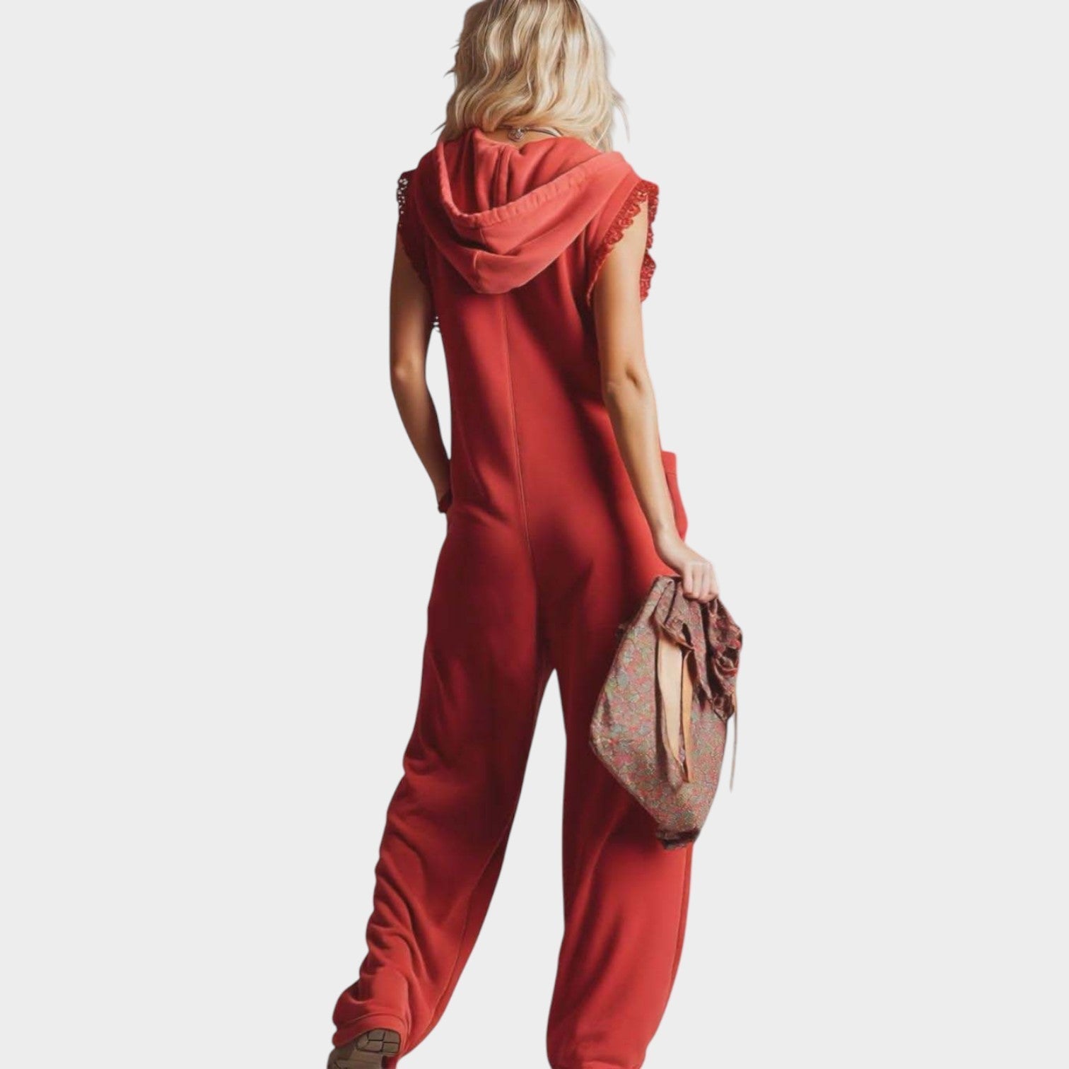 Relaxed Zip-Up Hooded Jumpsuit