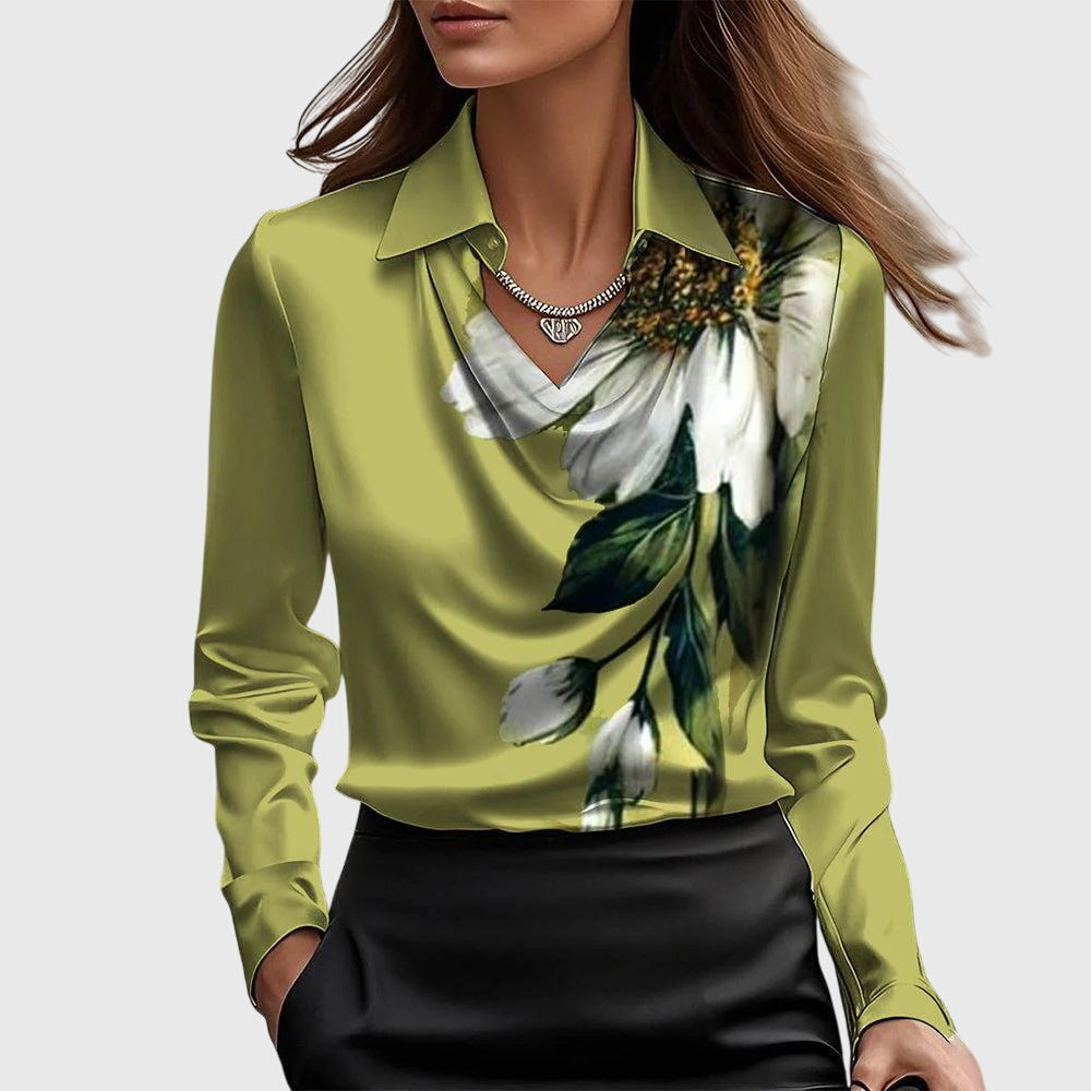 Silk Cowl Neckline Blouse