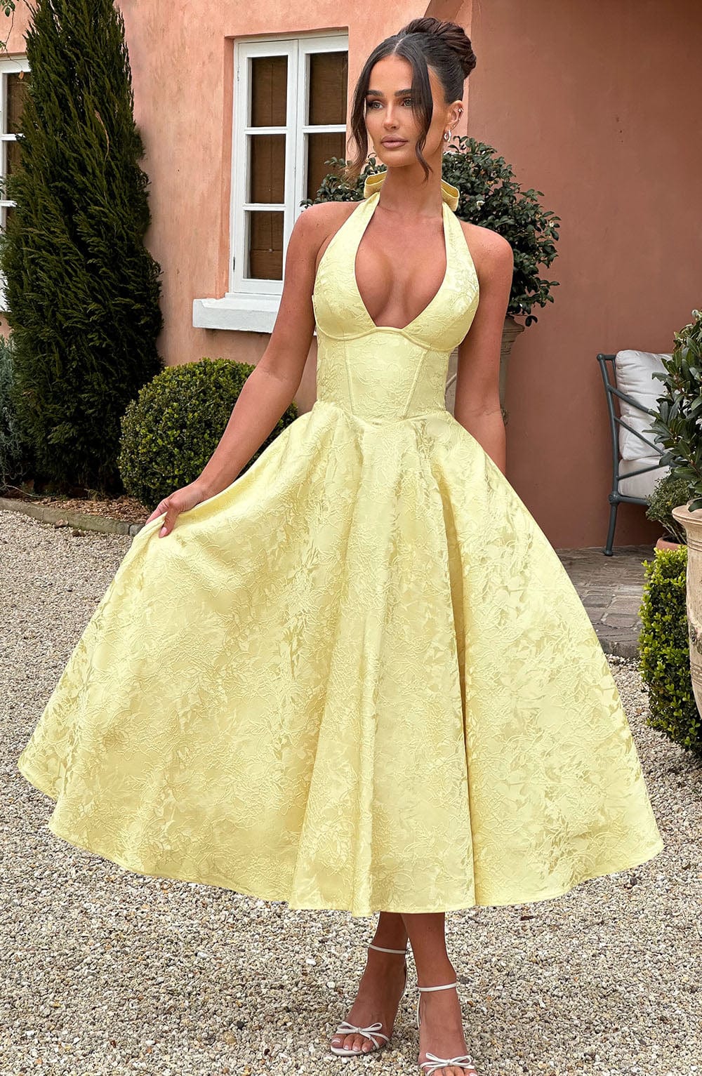Caroline | Women's Embellished V-Neck Dress for Wedding Guests