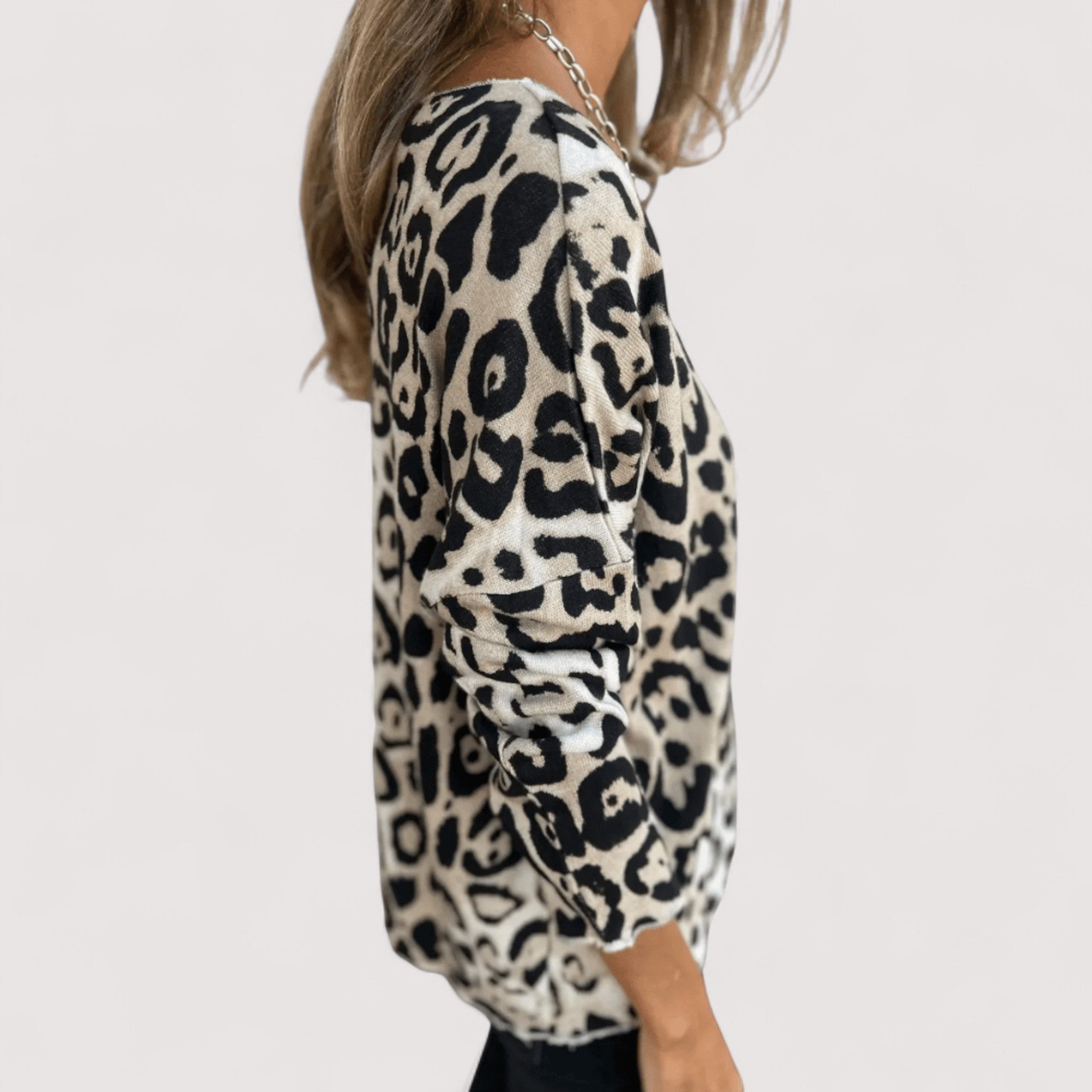 Astrid™ | Breezy Leopard Print Blouse