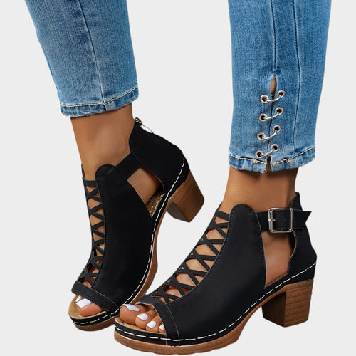 Block Heel Comfort Sandals