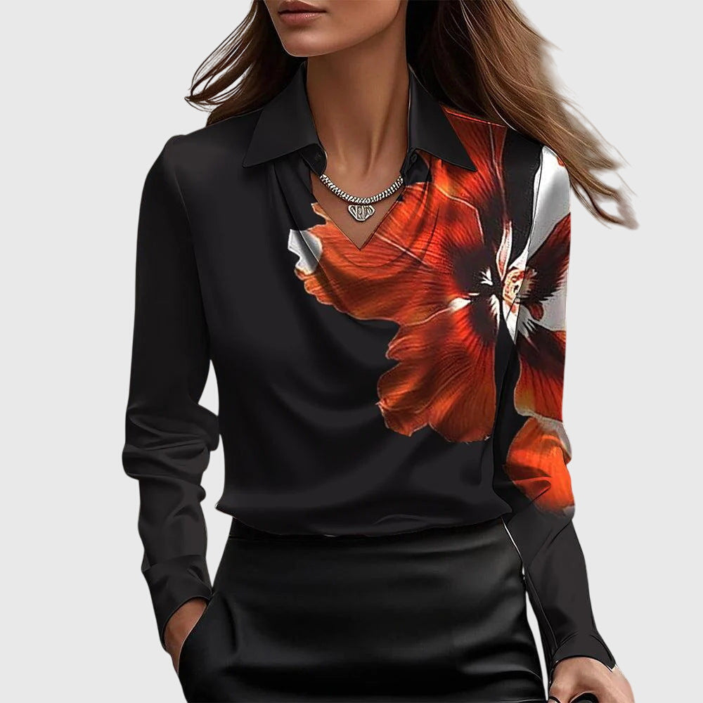 Silk Cowl Neckline Blouse