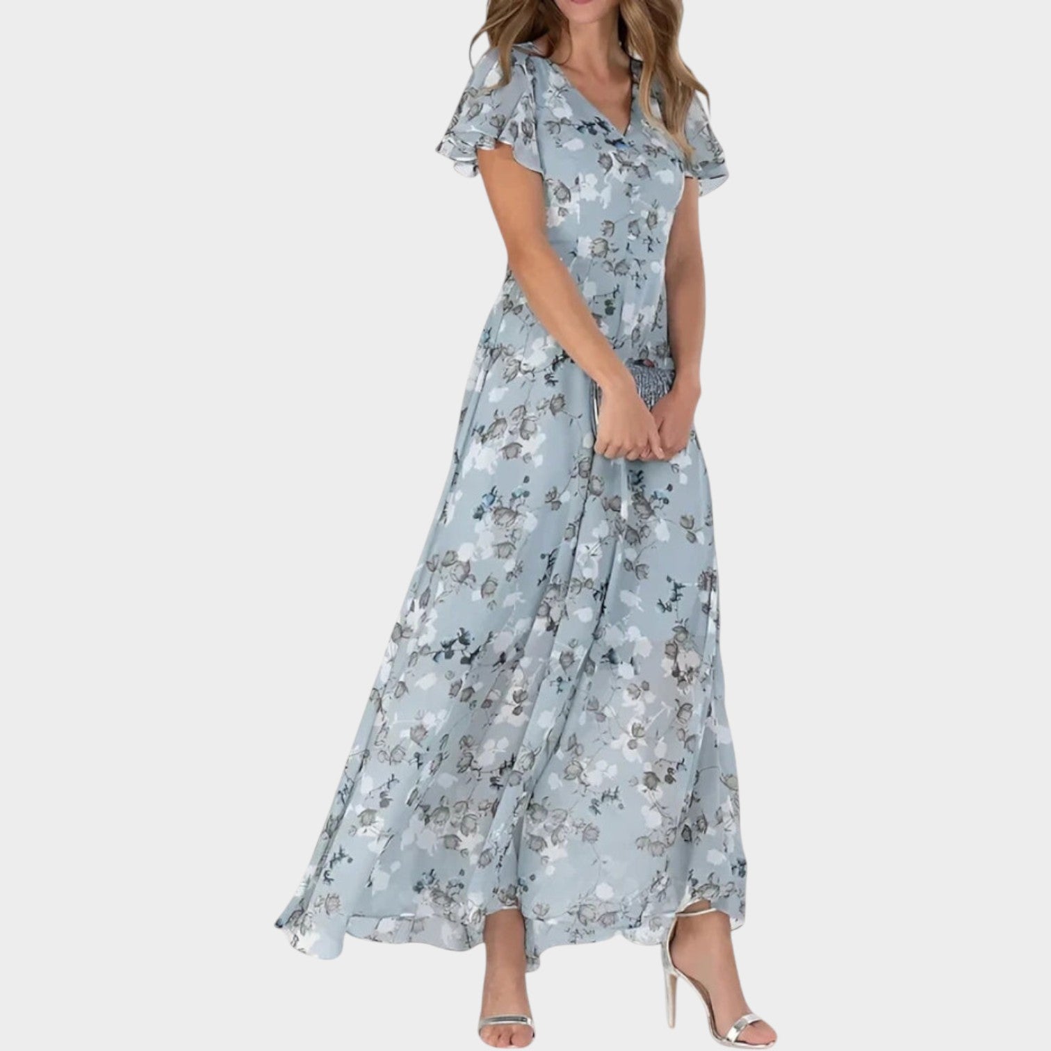 Floral V-Neck Maxi Dress
