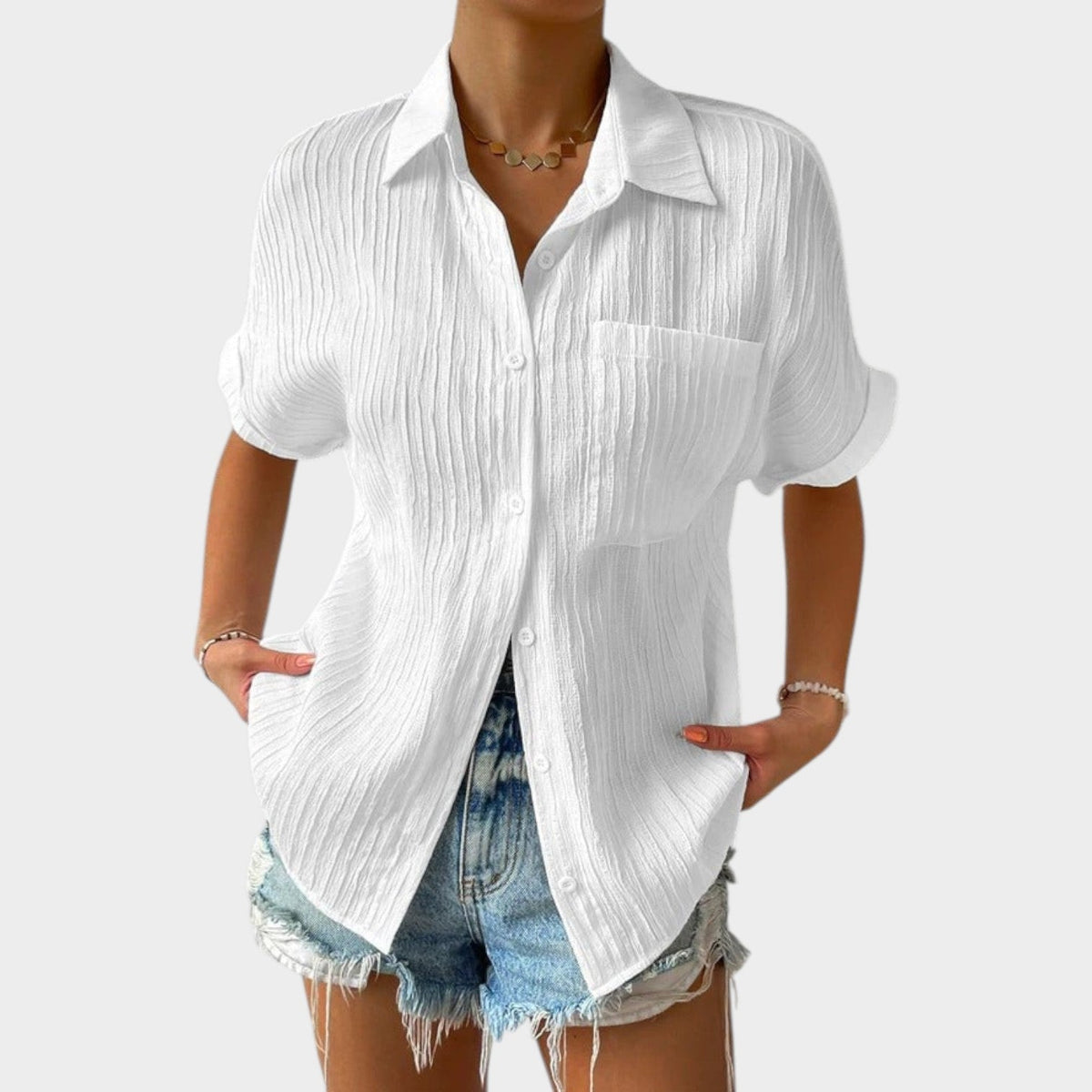 Women's Linen Button Up Shirt