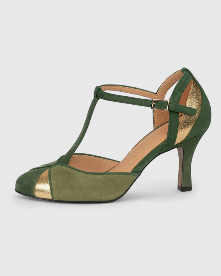Fiona | Women's Ankle Strap T-Bar Heels
