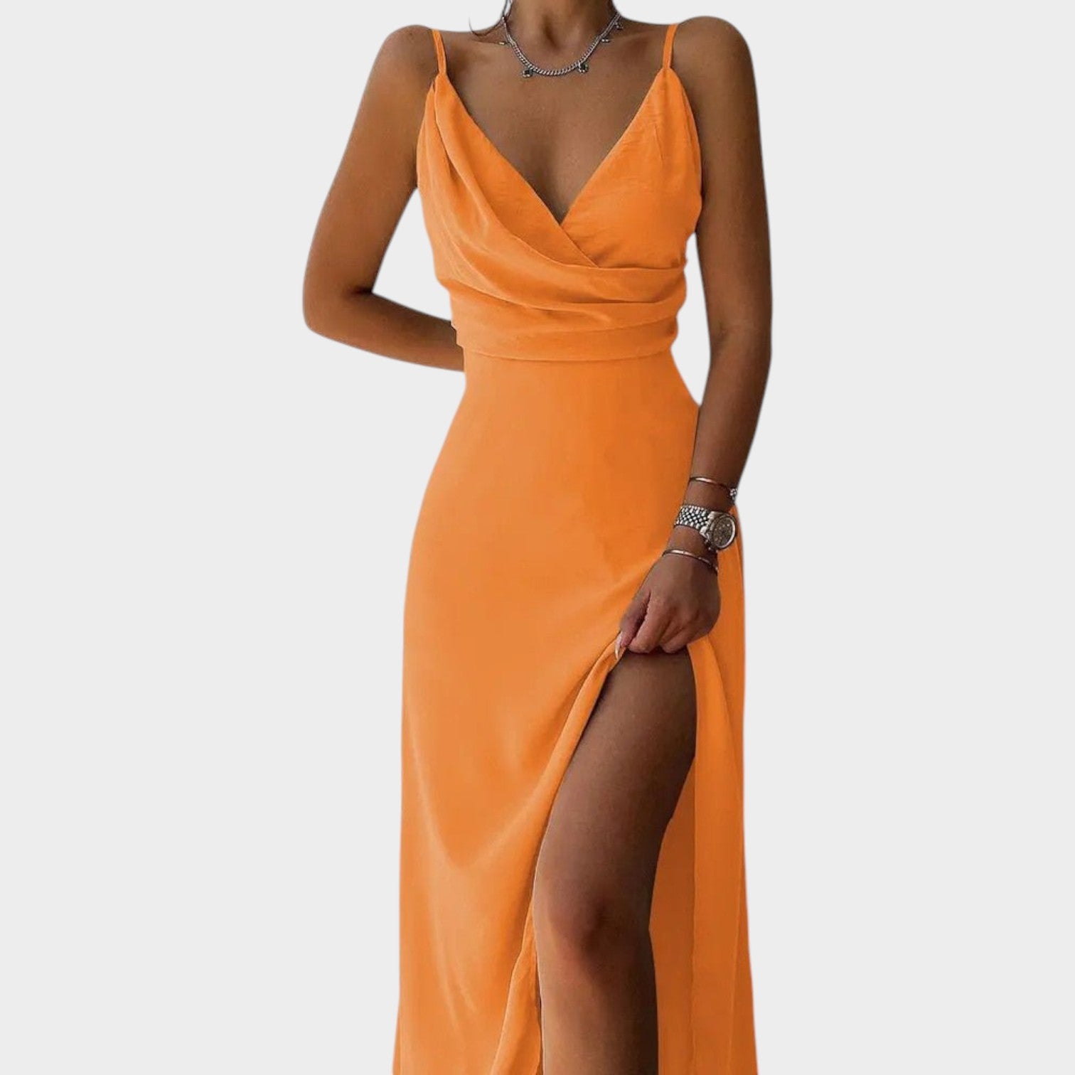 Elegant Wrap Midi Dress