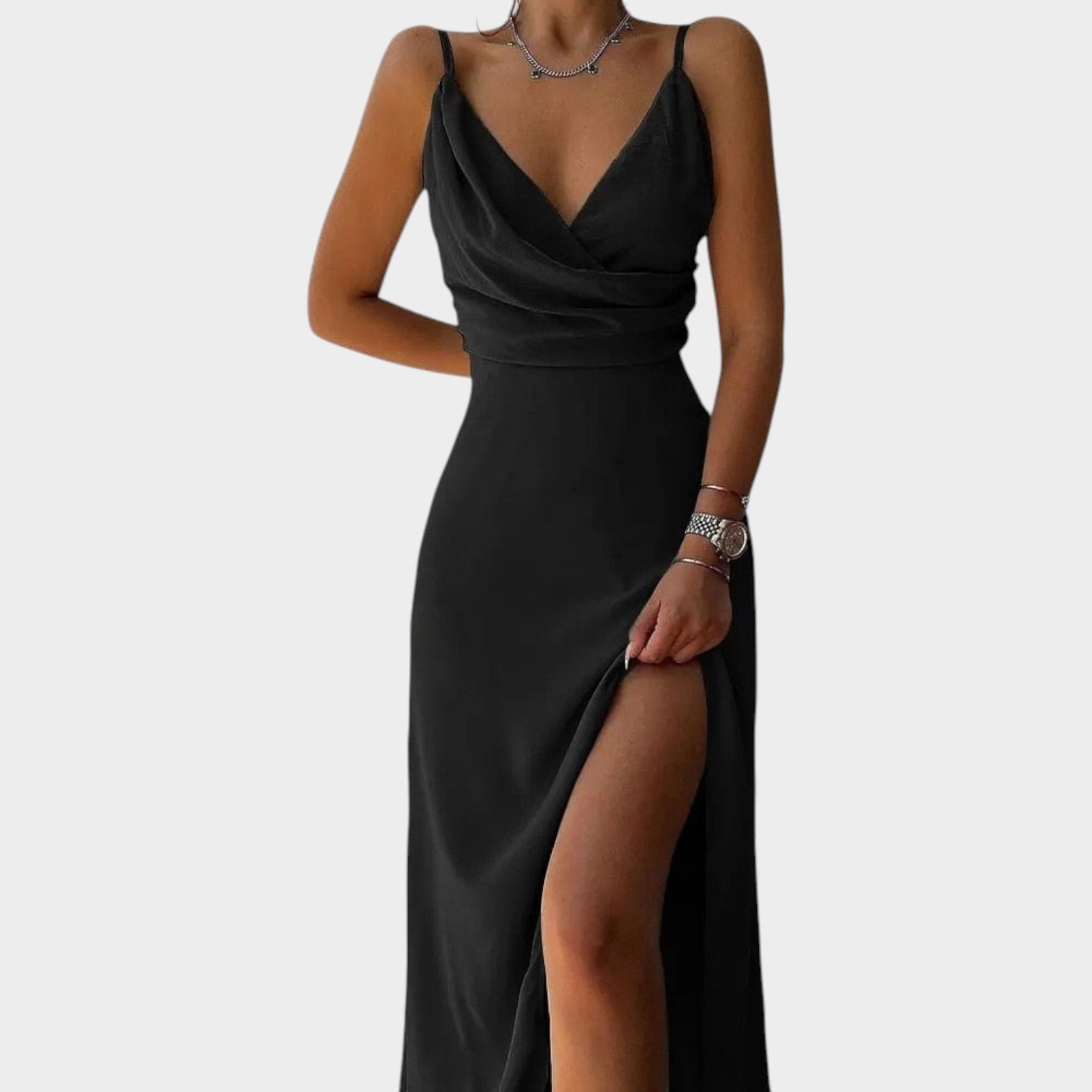 Elegant Wrap Midi Dress