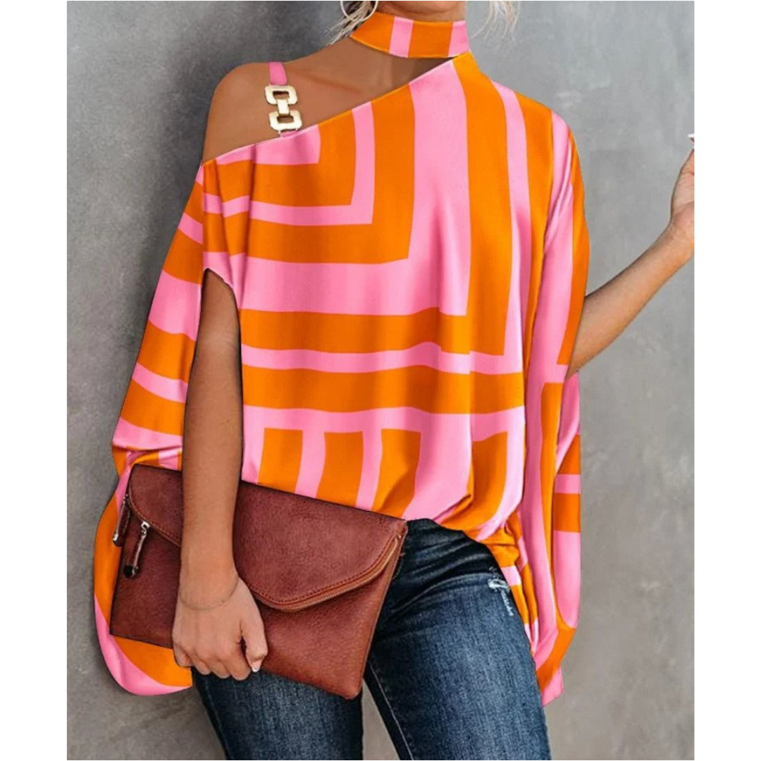 Francesca | Women's Striped Off-Shoulder Tunic