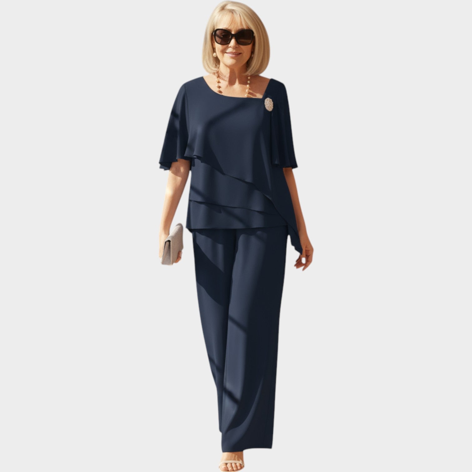 Formal Chiffon Two Piece Set