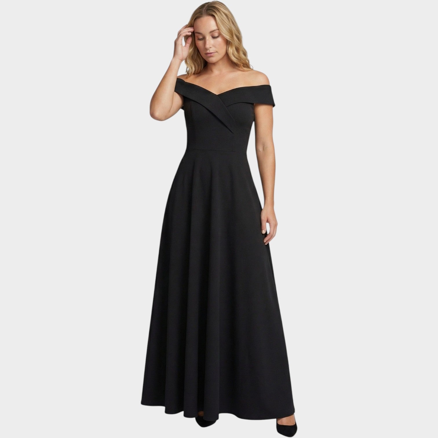 Off Shoulder Formal Maxi Dress Elegant Evening Gown