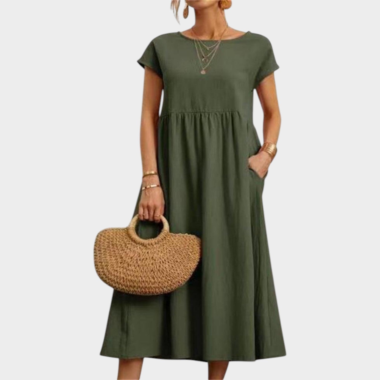 Round-Neck Summer Dress