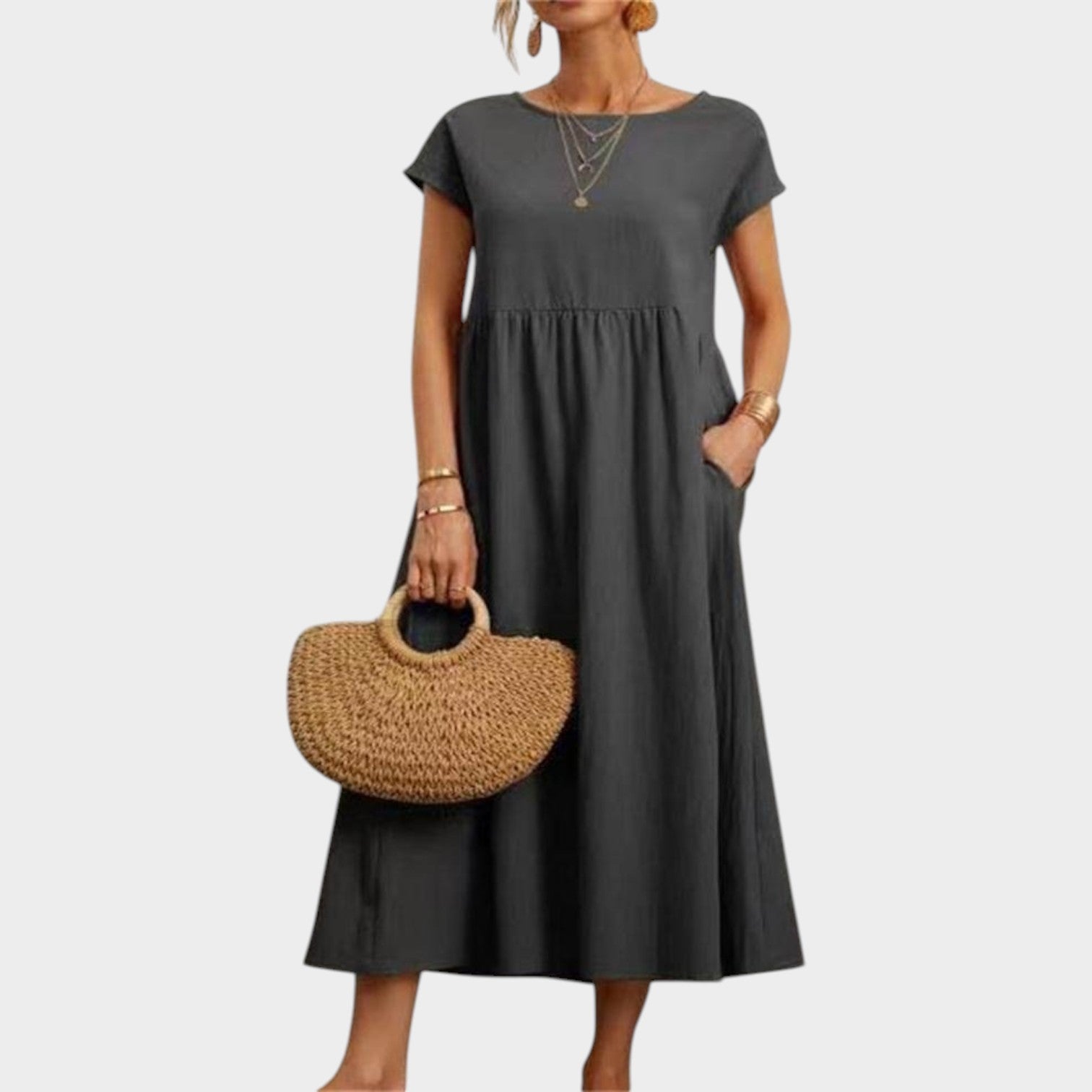 Round-Neck Summer Dress