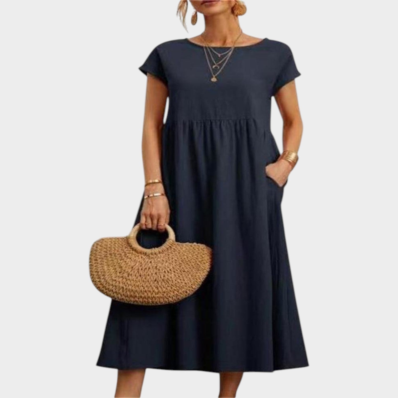 Round-Neck Summer Dress