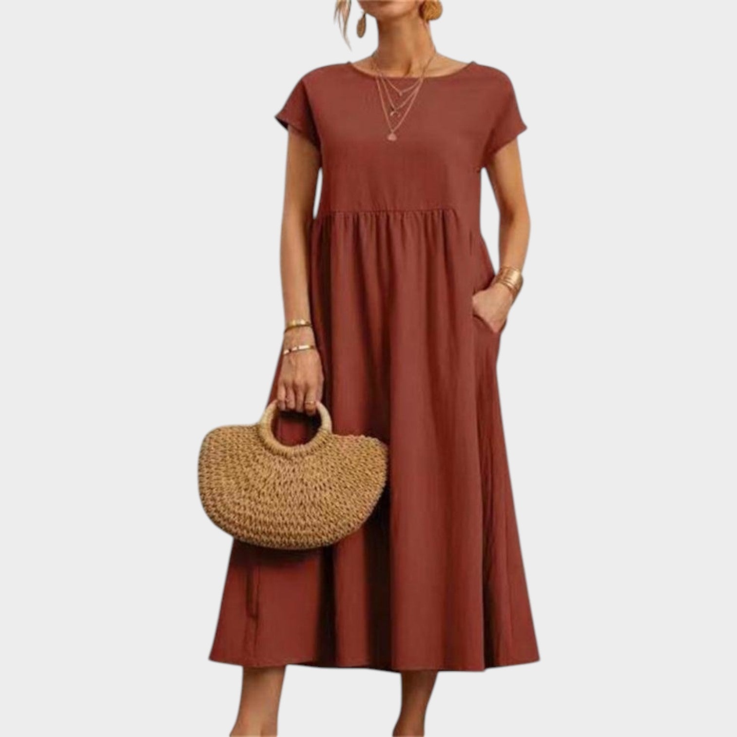 Round-Neck Summer Dress