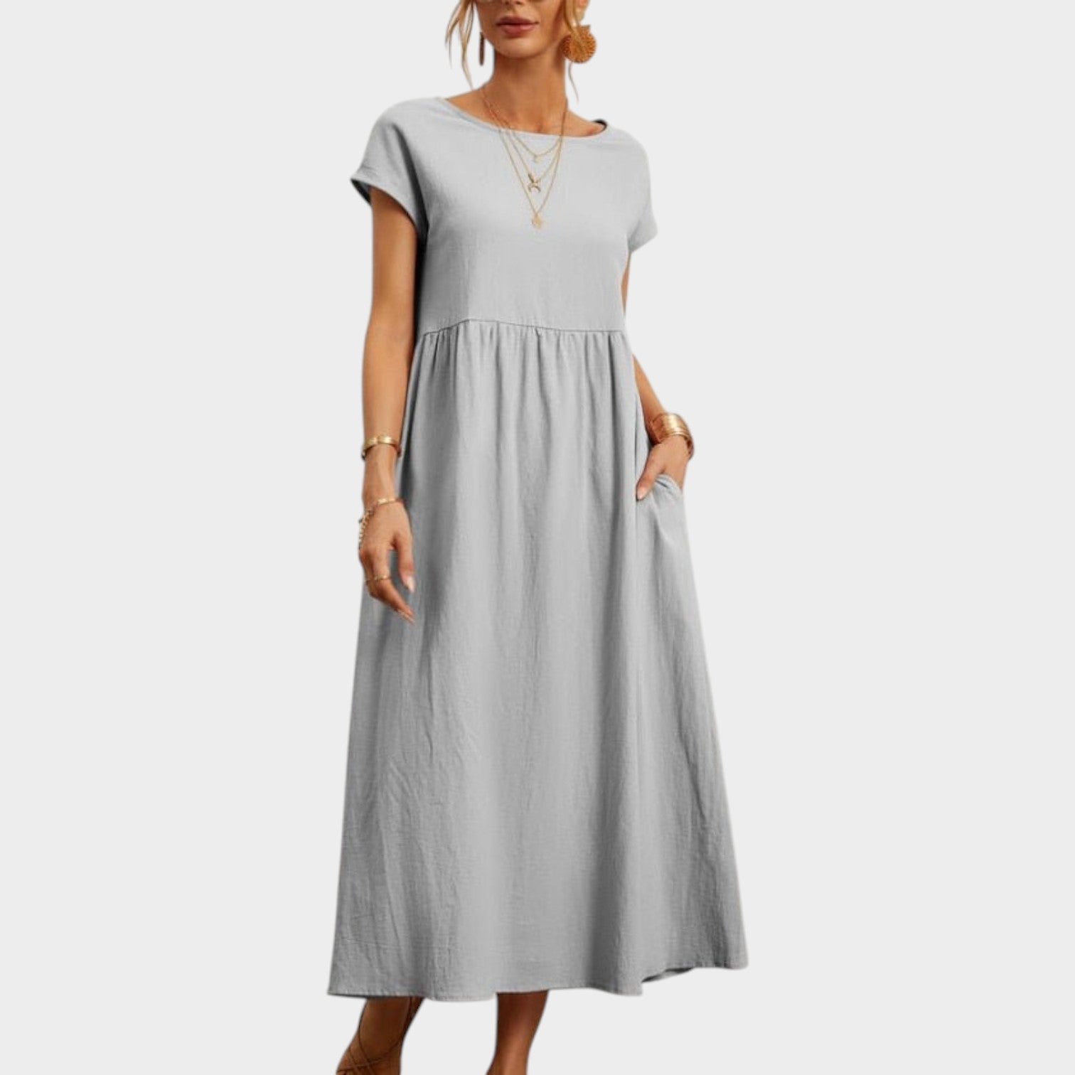 Round-Neck Summer Dress
