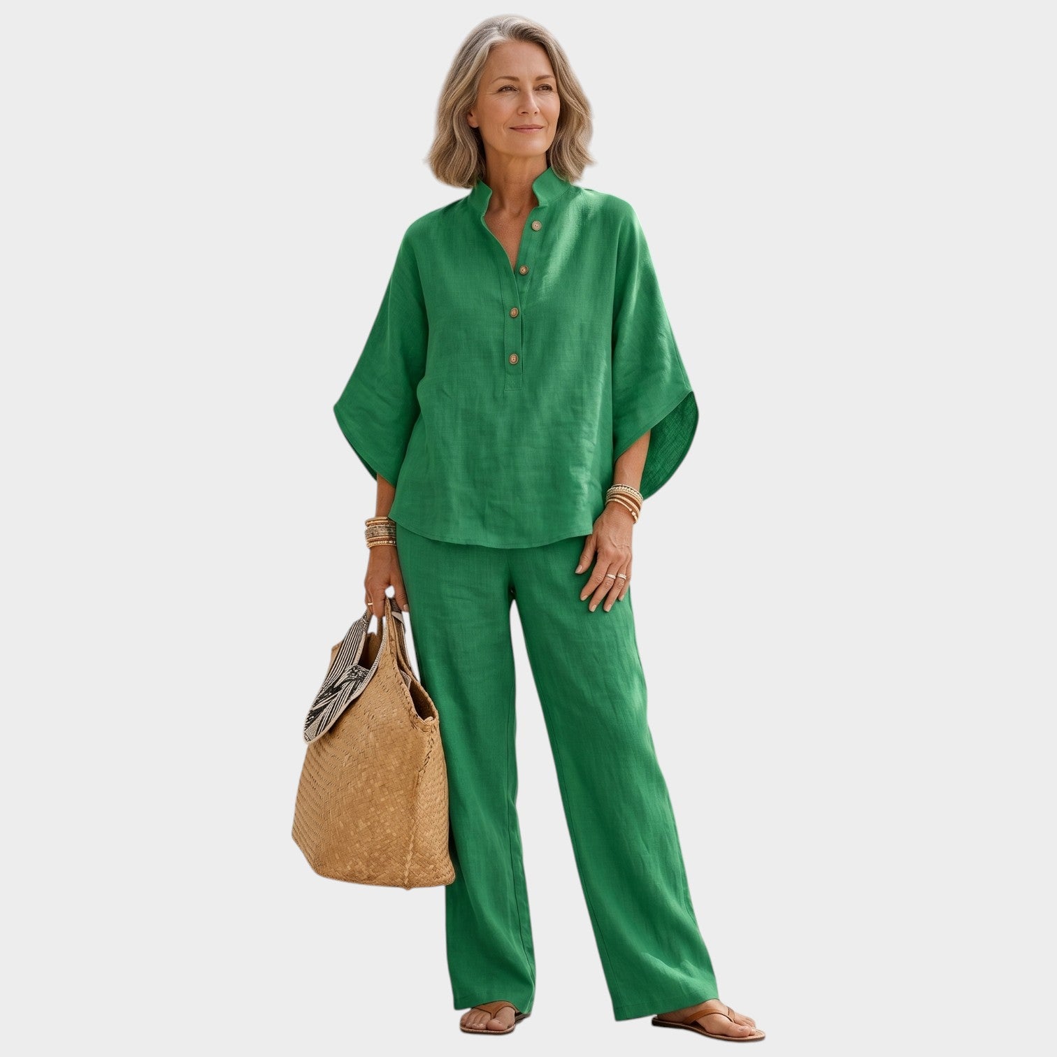 Linen Matching Two Piece Set