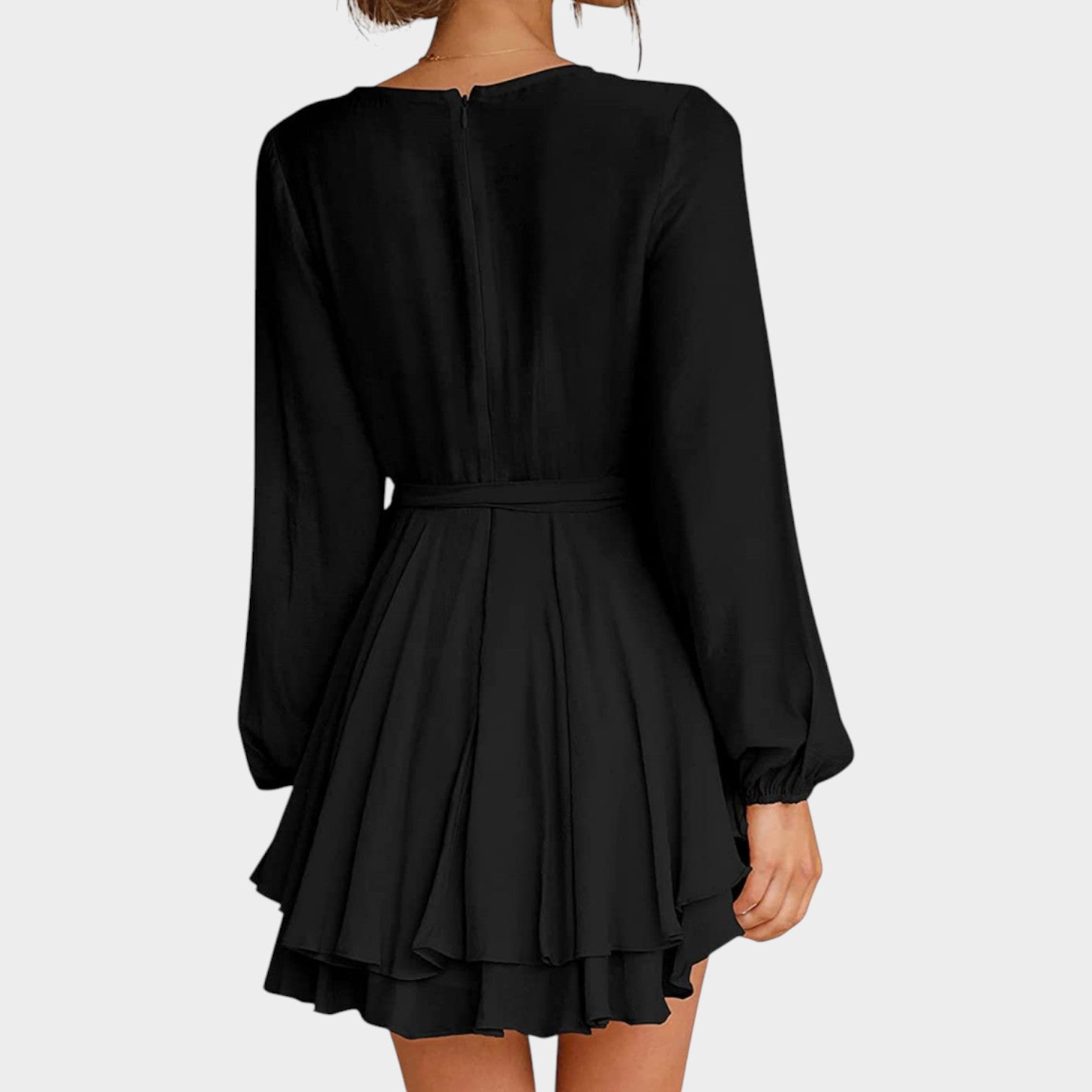 Wrap V-Neck Mini Dress