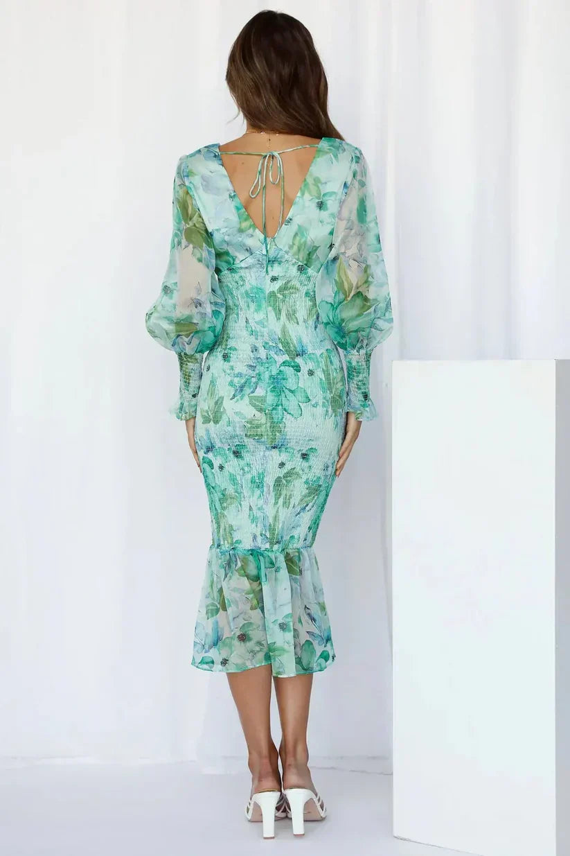 Julia | Floral Evening Dress for Women - Perfect for Wedding Guests