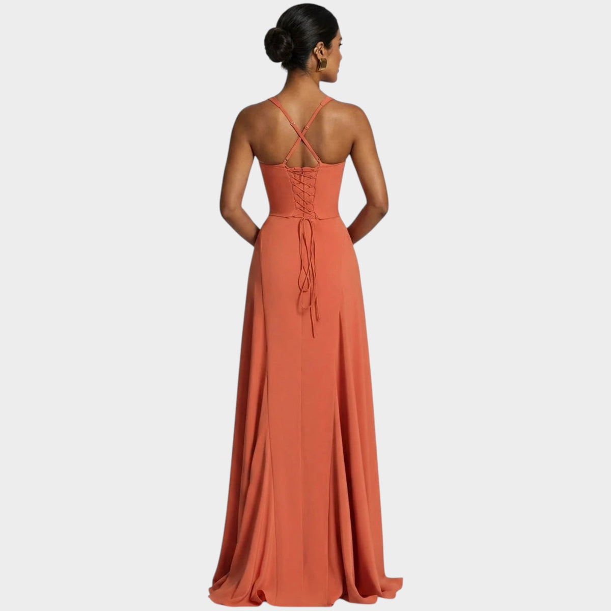 Women’s Sweetheart Neck Maxi Dress with Strappy Bodice, Flowing Skirt