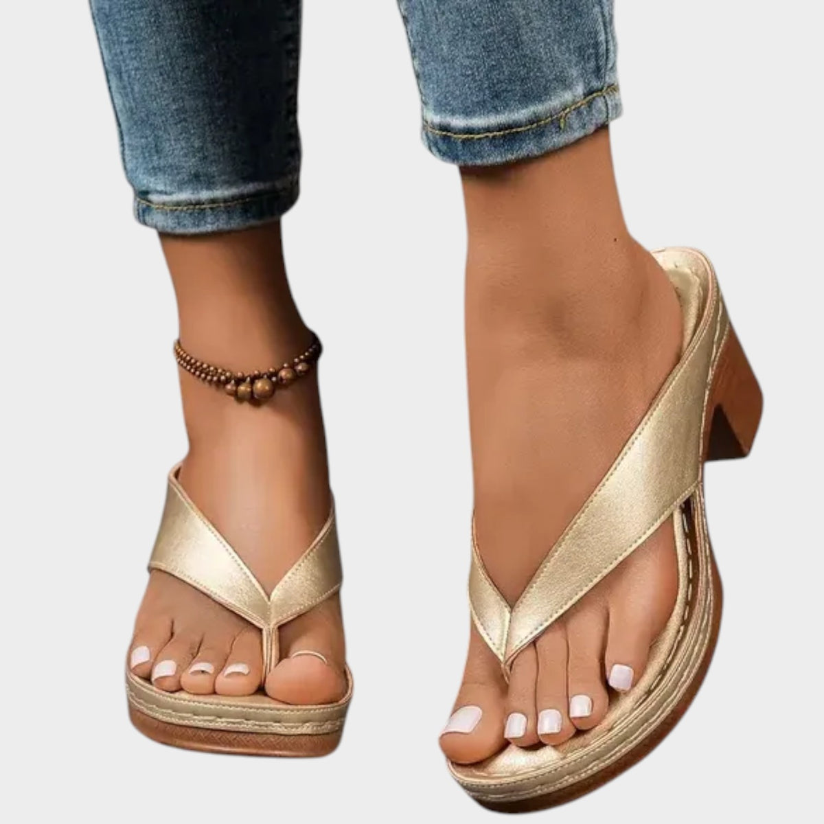 Women’s Sandals Ergonomic Footbed Low Heel Non-Slip Sole