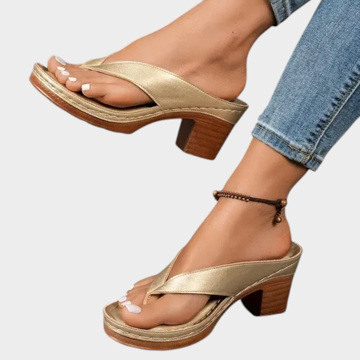 Women’s Sandals Ergonomic Footbed Low Heel Non-Slip Sole