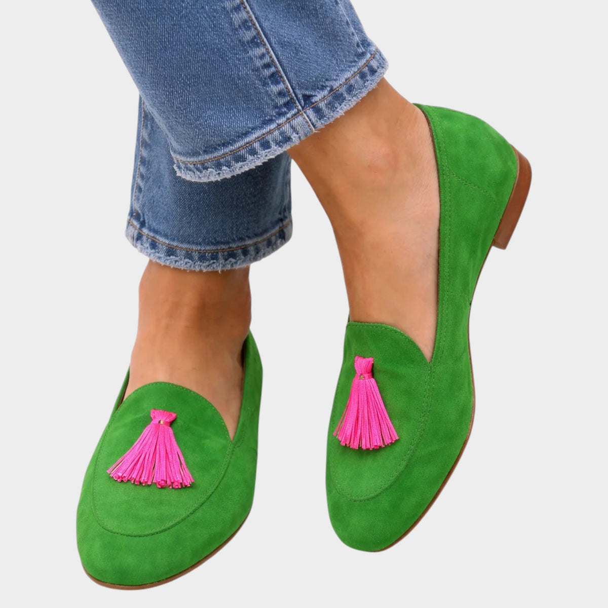 Women’s Suede Loafers Tassel Detail Flat Shoes