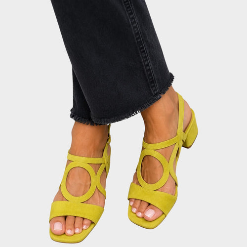 Women’s Heeled Sandals with Circular Strap Detail