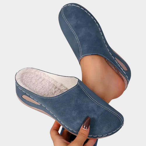 Women’s Orthopedic Slippers Closed Toe Cushioned Footbed Flat Sole