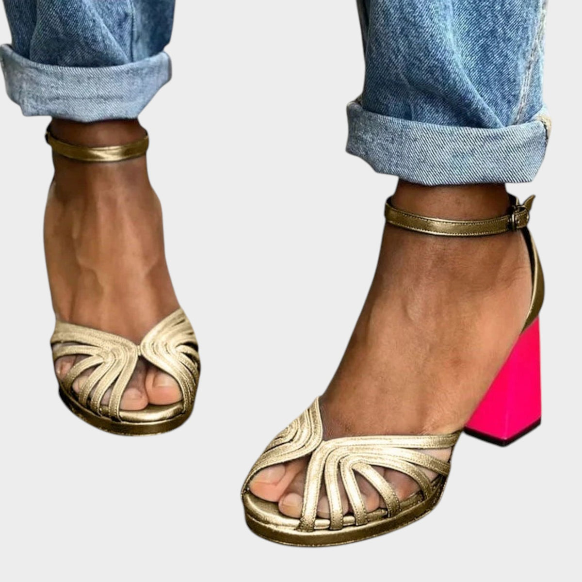 Women’s Sandals Open Toe Ankle Strap Low Heel