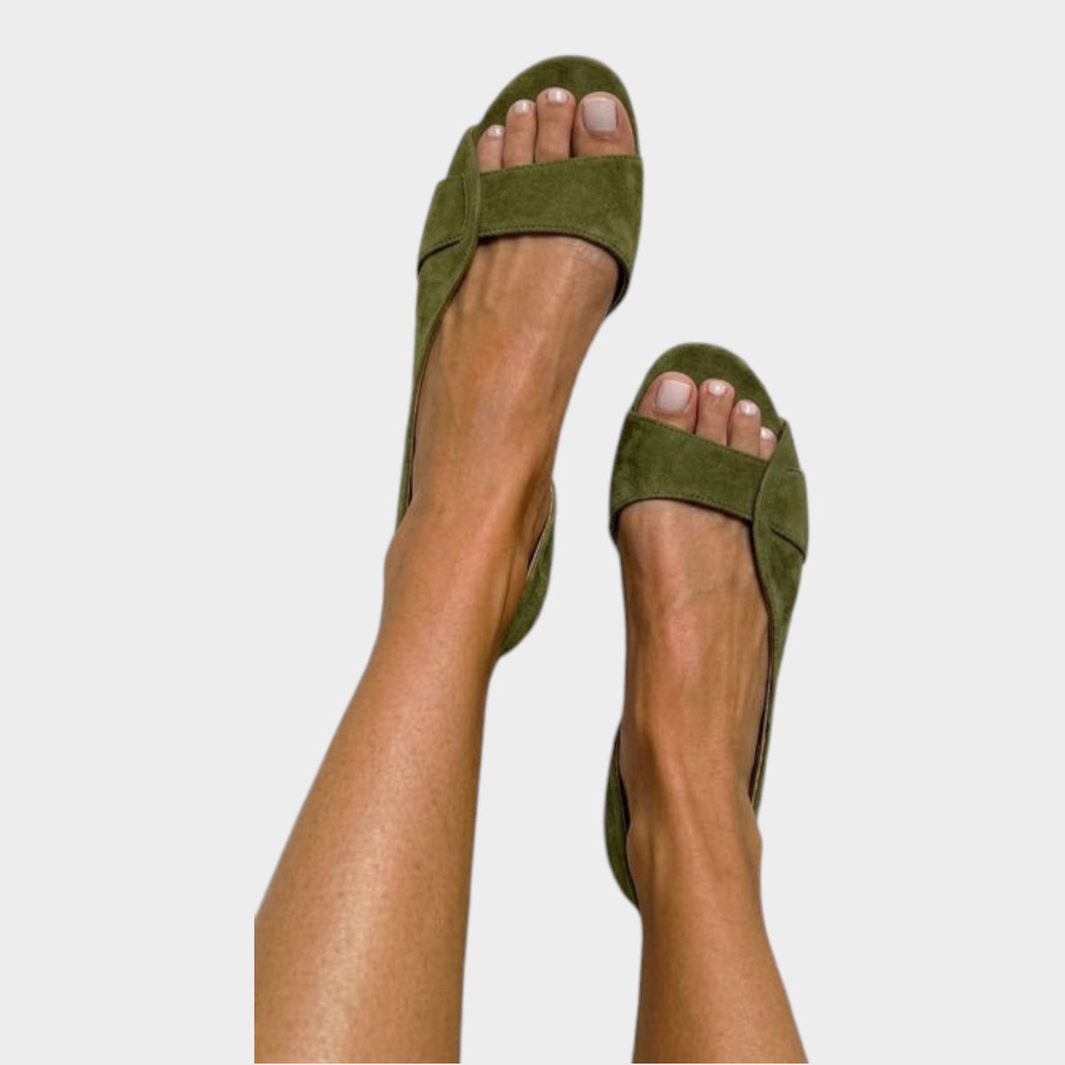 Women’s Slingback Sandals Open Toe Wide Strap Low Heel