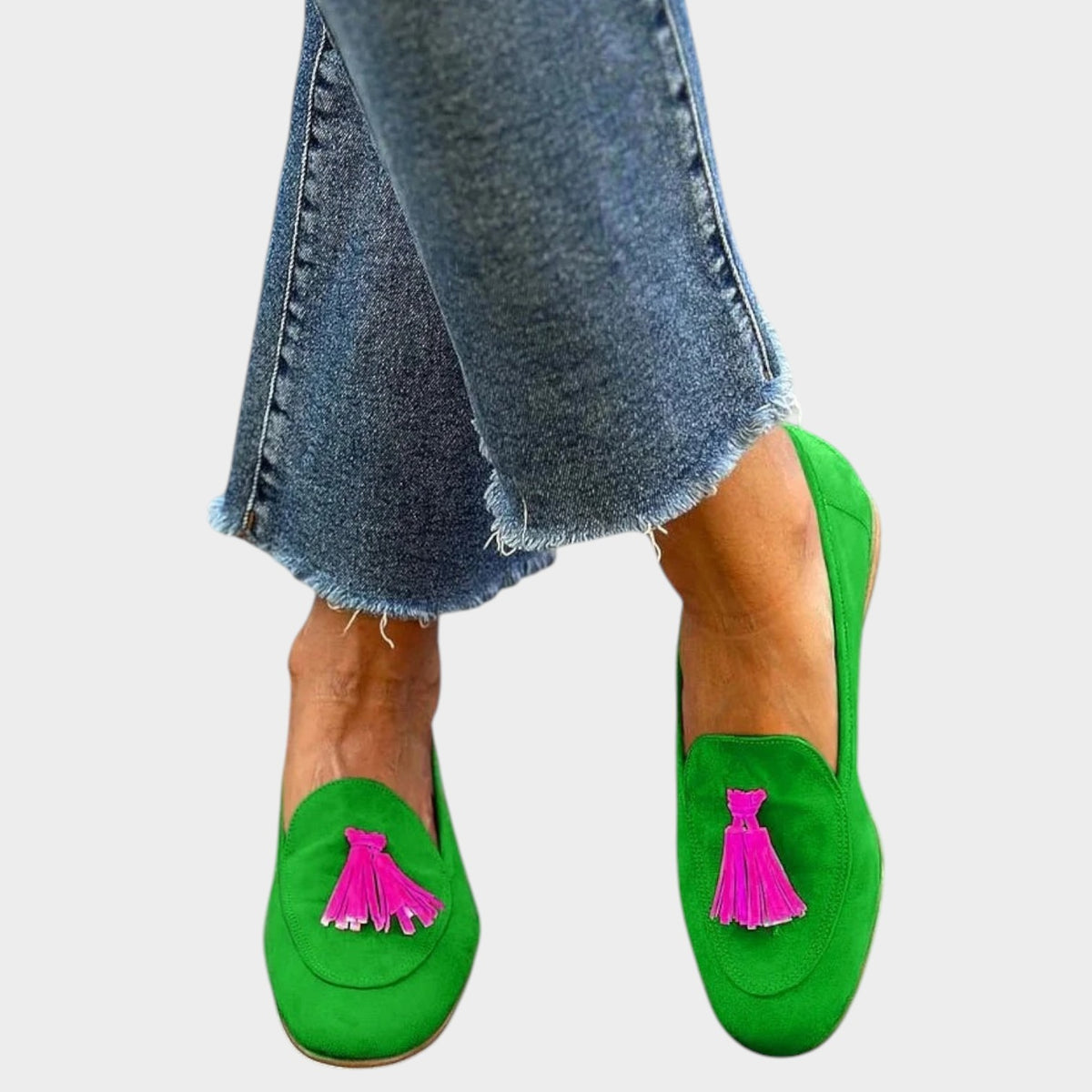 Women’s Suede Loafers Tassel Detail Flat Shoes
