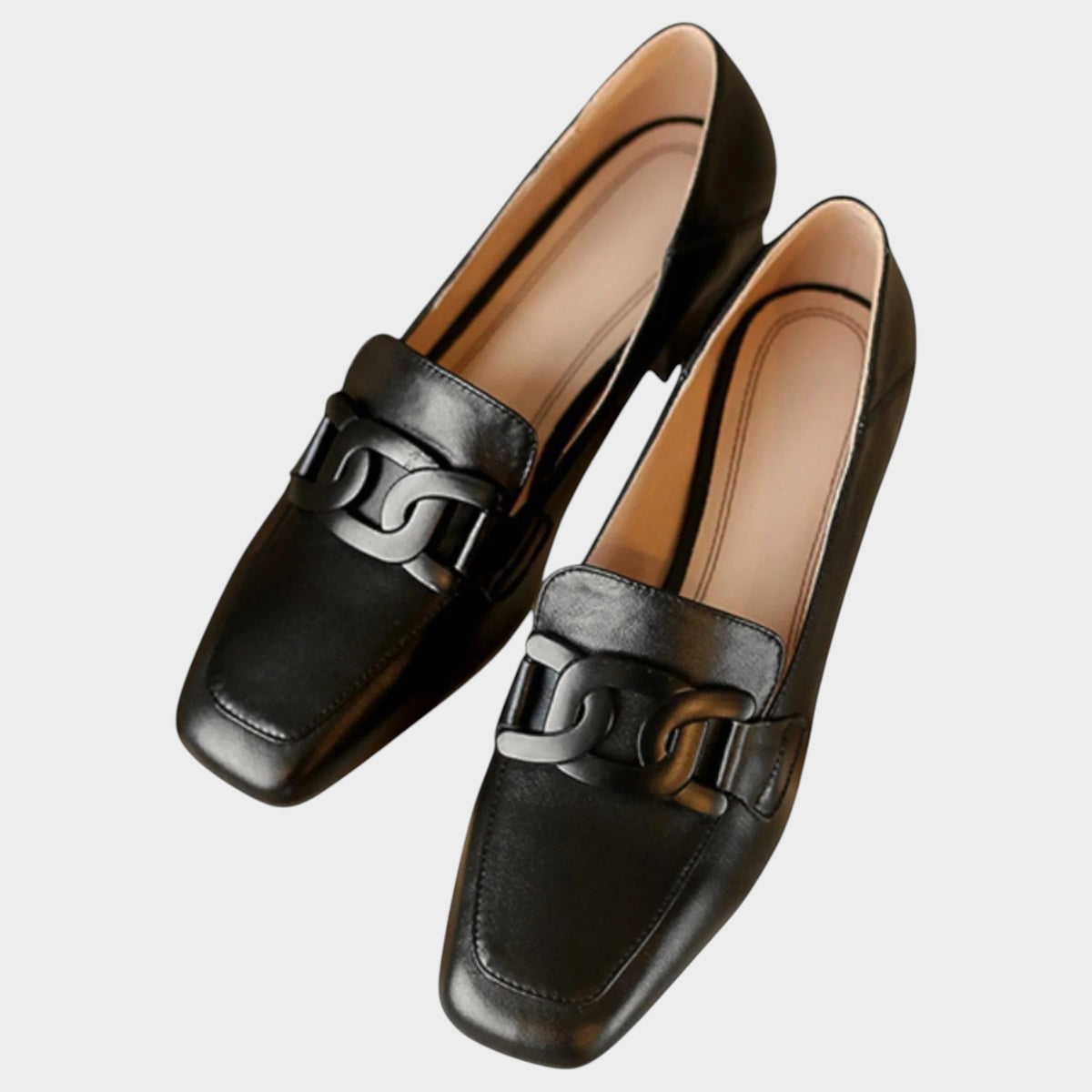 Women’s Heeled Loafers Leather Orthopedic Non-Slip