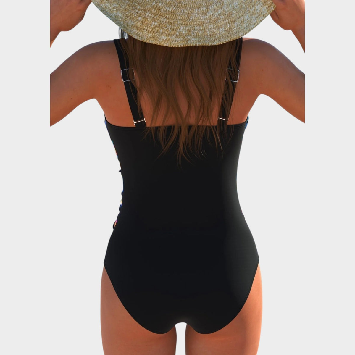 Women’s Swimsuit Wrap Neckline Colourful Pattern Adjustable Fit