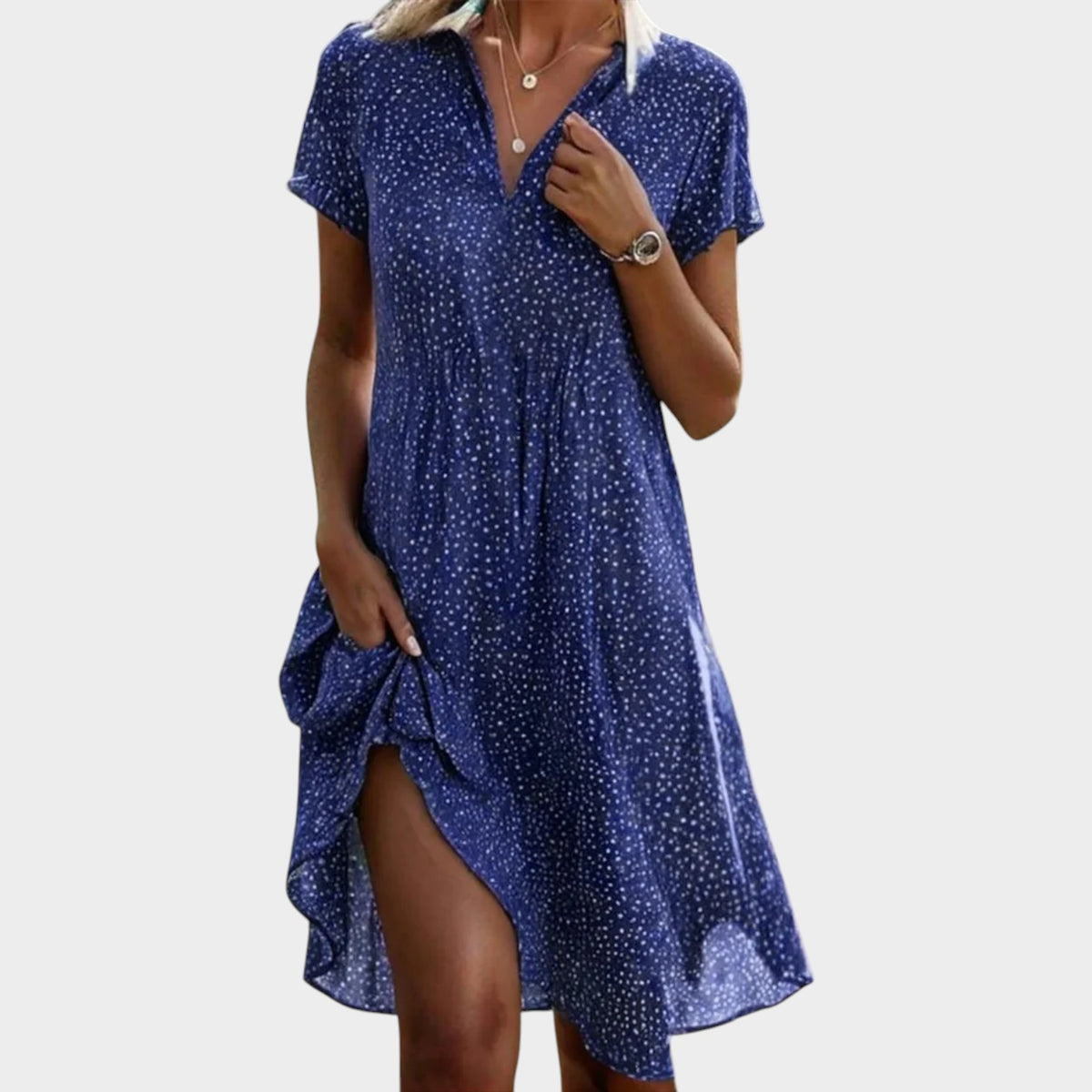 Women’s Midi Dress Relaxed Fit Floral Print Flowing