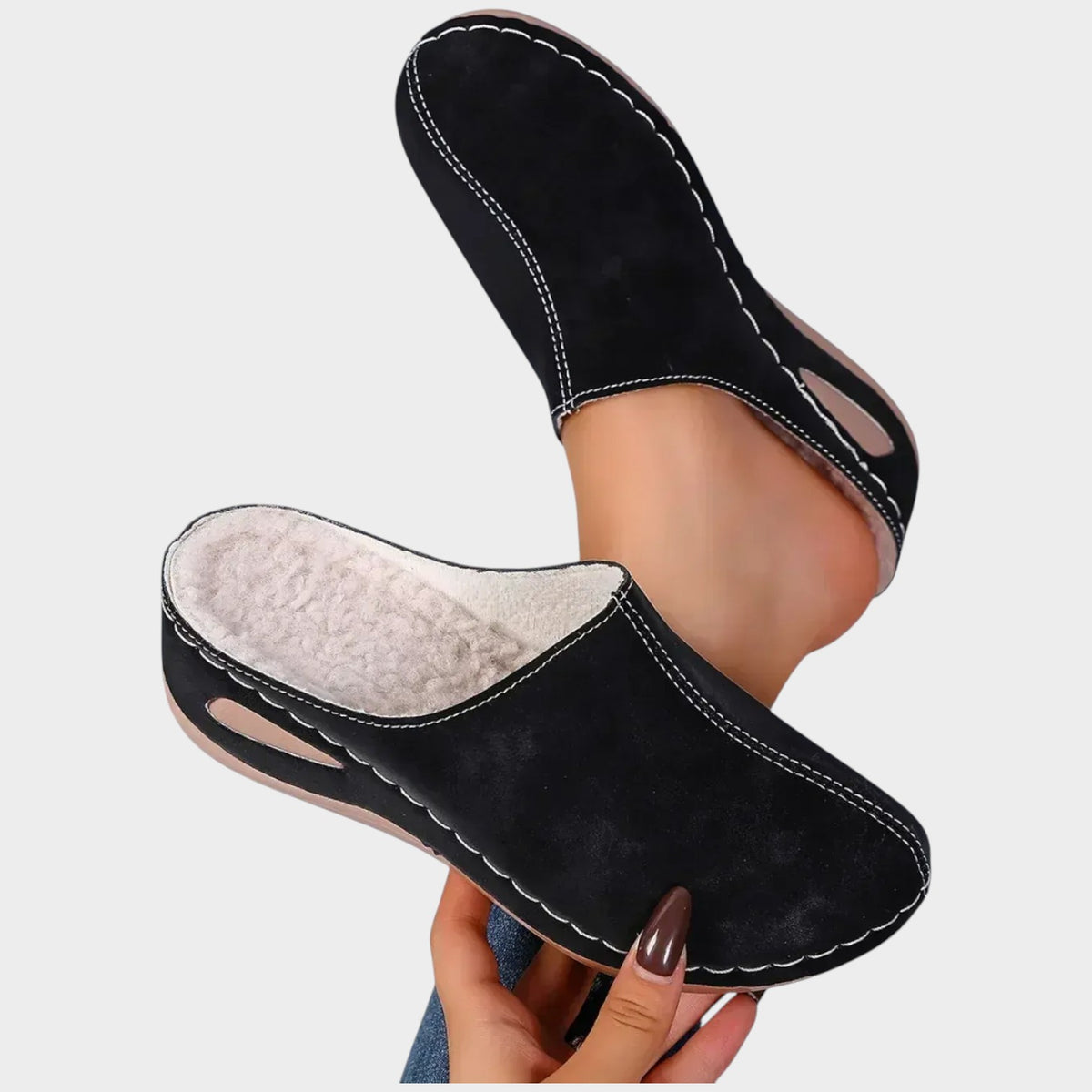 Women’s Orthopedic Slippers Closed Toe Cushioned Footbed Flat Sole