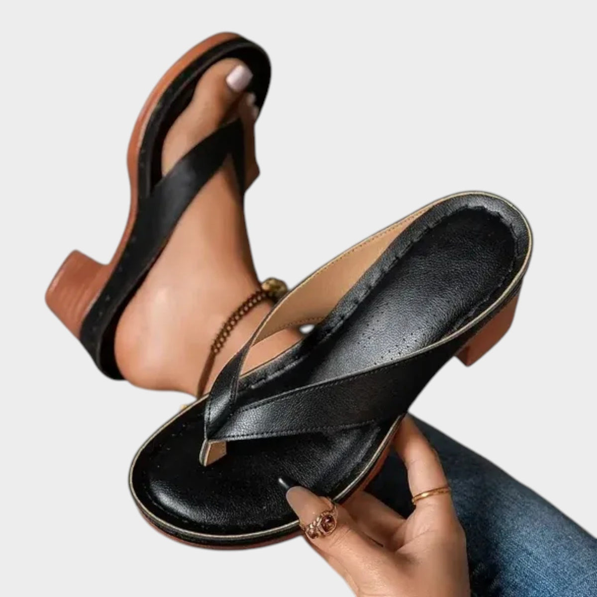 Women’s Sandals Ergonomic Footbed Low Heel Non-Slip Sole