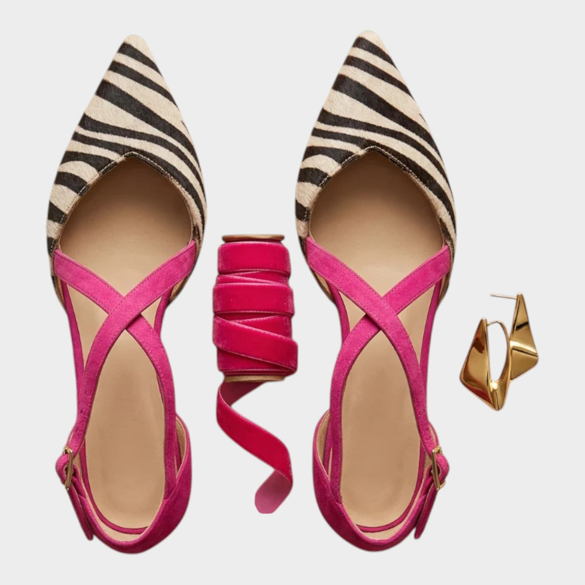 Women’s Ballet Flats Strap Detail Round Toe Lightweight