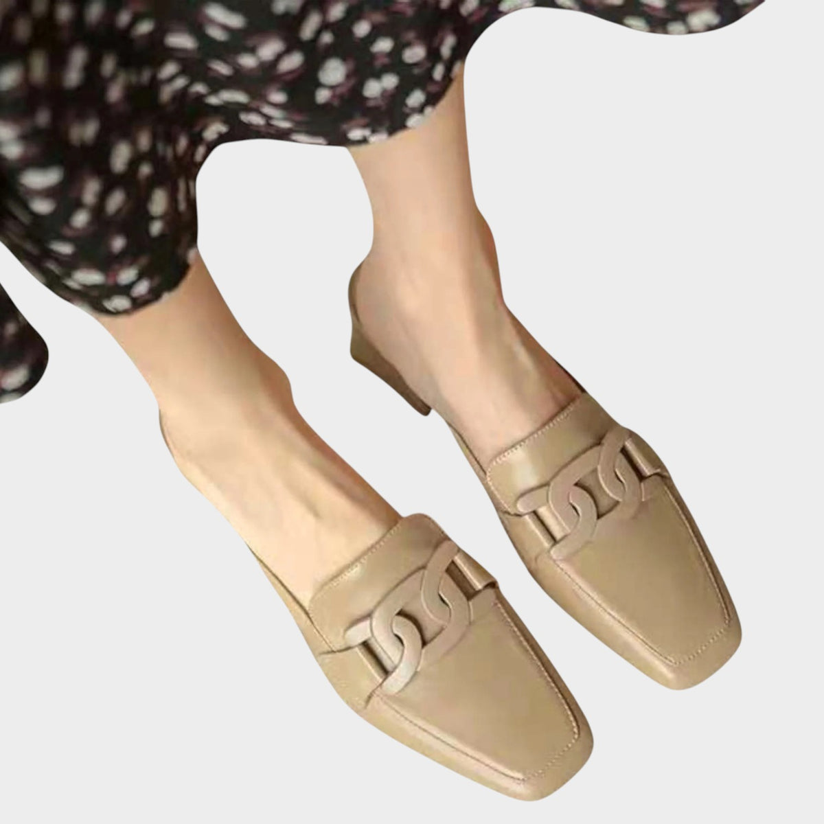 Women’s Heeled Loafers Leather Orthopedic Non-Slip