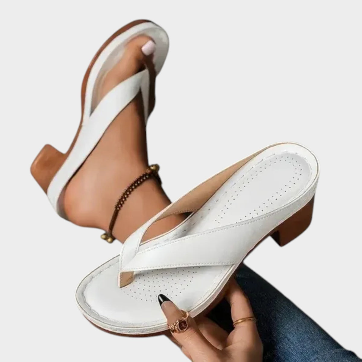Women’s Sandals Ergonomic Footbed Low Heel Non-Slip Sole